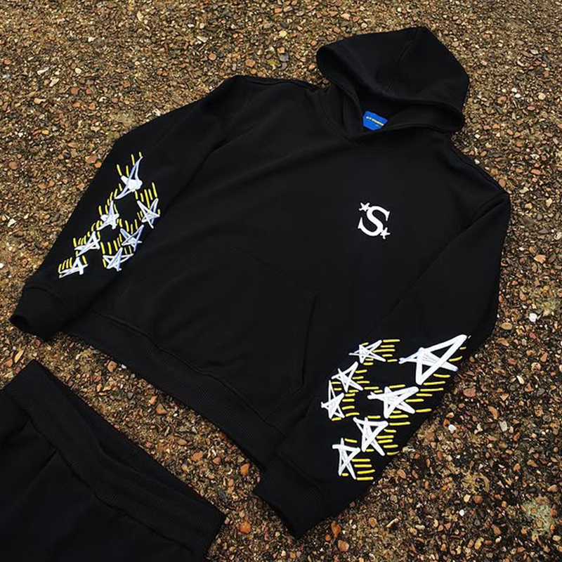 athletic men hoodie set